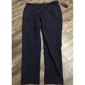 Zara Pants Mens 34x30 Blue Dress Pants Stretch Fabric Easy Care Flat Front NWT